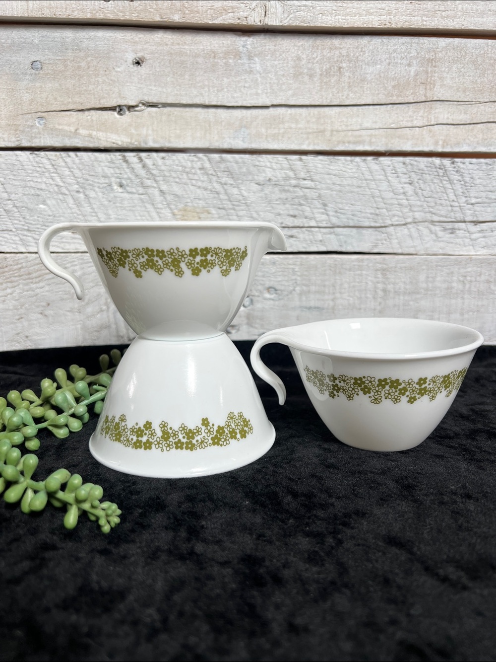 Vintage Corelle creamer sugar bowl coffee cup Spring Blossom * Corning 3 pc